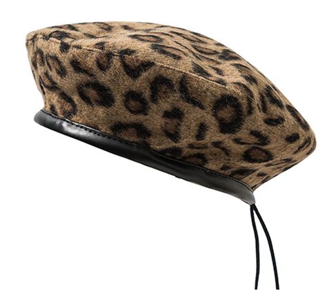 PRICES MAY VARY. Trendy leopard print, unique lovely animal cheetah pattern all over this beret hat, makes you more attractive and charming among the crowd. Elegant French style, looks chic and stylish Soft and warm, this artist caps is made from felt, feels soft and comfortable, lightweight and breathable to wear in the cold weather, can be easily folded and placed in the bag Wide occasion, our tam hat is versatile and practical, perfect for cosplay, club wear, dress up, dance, stage, performan Animal Print Accessories, Cabby Hats, Cheetah Accessories, Hats Aesthetic, French Hats, Y2k Hats, Hats For Winter, Leopard Print Hat, Tam Hat