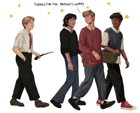 Marauders Fanart, Matching Friendship Bracelets, Cheese Toastie, Hogwarts Professors, Marauders Fan Art, Gay Humor, All The Young Dudes, Remus Lupin, Harry Potter Marauders