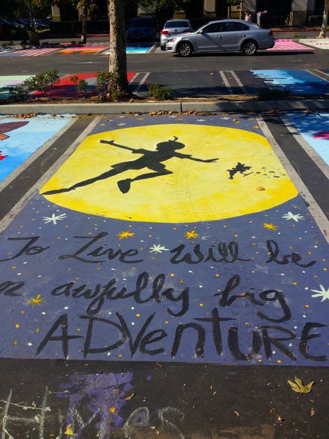 Parking Lot Painting, Senior Year Things, Senior Year Fun, Parking Spot Painting, Pavement Art, Princess Parking, Senior Year Of High School, High School Seniors Photos, School Painting