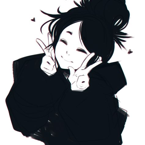 Black Hair Aesthetic, Anime Black Hair, Girls With Black Hair, Black And White Aesthetic, Anime Pfp, Girls Characters, Anime Inspired, Cartoon Art Styles, Manga Girl