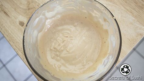 Miso Mayo Recipe, Sushi Sauce, Mayo Dressing, Mayo Sauce, At The Restaurant, Japanese Recipes, Peanut Oil, Sushi Bar, Homemade Sauce