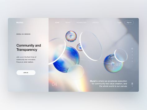 Mural website design by Gleb Kuznetsov ✈ on Dribbble Ui Design Principles, Ui Website, Event Poster Design, Presentation Design Template, Web Graphic Design, Web Inspiration, Web Layout, Animation Design, Website Inspiration