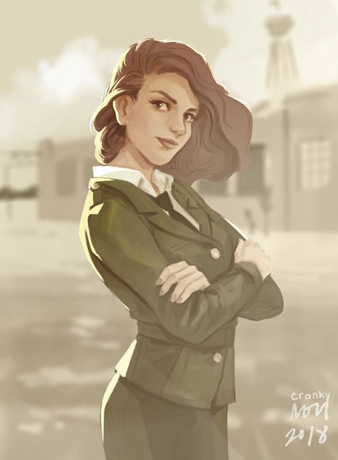 Peggy Carter Drawing, Peggy Carter Fanart, Mcu Fanart, Captain Carter, Dark Auburn, Marvel Tv, Hayley Atwell, Marvel Images, Peggy Carter