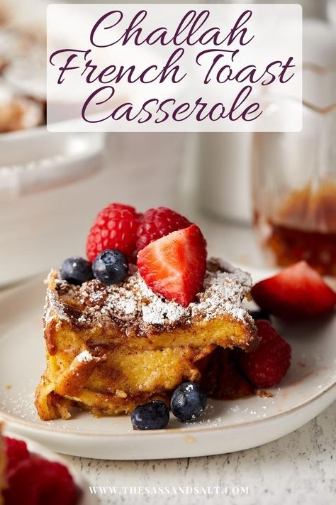 This Easy Overnight Challah French Toast Casserole is your ticket to a stress-free and impressive morning feast. Prepare it the night before and wake up to a dish that’s as delicious as it is easy. Baked Challah French Toast, Challah French Toast Bake, French Toast Recipe Challah, Overnight Challah French Toast, Overnight Challah, Challah French Toast Casserole, Easy Challah, Cinnamon Roll French Toast Casserole, Overnight French Toast Recipe