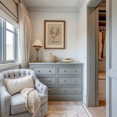 Built In Chest Of Drawers Bedroom, Bedroom Built In Dresser, Dresser Interior Design, Built In Dresser In Bedroom, Bedroom Built In, Built In Dresser, Cottagecore Home, Toddler Bedroom, Bedroom Fireplace