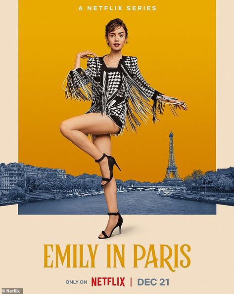 Emily In Paris character posters: Lily Collins flashes her legs as season three approaches | Daily Mail Online Female Nicknames, Emily In Paris Lily Collins, Camille Razat, Emily In Paris Outfits, Style Parisienne, Paris Poster, Sport Design, Paris Theme, Paris Outfits