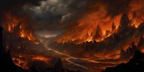 Understanding the realm of Muspelheim requires a deeper exploration of its etymology, the vivid descriptions of its landscape, and its portrayal in ancient Norse texts.   Read the article to learn more:  🔗 https://viking.style/muspelheim-the-fiery-realm-in-norse-mythology/  #norsemyth #norsemythology #Muspelheim Muspelheim Norse Mythology, Nordic Landscape, Arte Viking, Norse Myth, Viking Style, Ap Art, Norse Mythology, The Cosmos, Art Studio