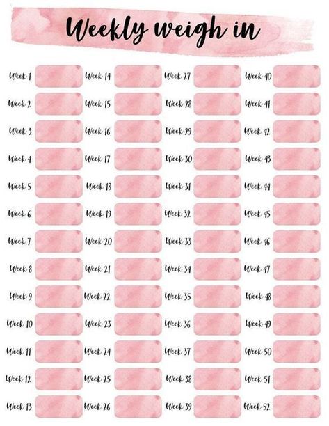 Weekly Weigh In Template, Weigh In Template, Weight Tracker, Lose 40 Pounds, Bullet Journal Ideas Pages, Beauty Quotes, Easy Workouts, Weekly Planner, Weight Watchers