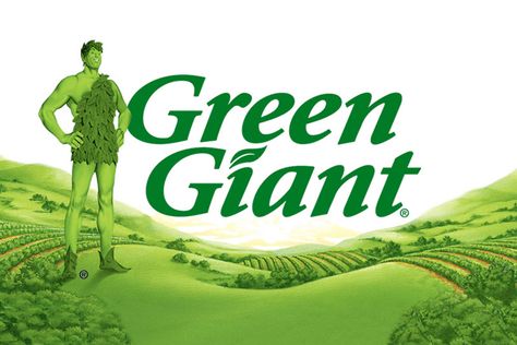 The Jolly Green Giant is an interesting mascot in that I'm entirely certain what age group he's targeted at. If he were marketed towards children I suppose the message he sends would be about how if you eat your vegetables you'll grow big and strong? and green? As a mascot he does well in that the brand is immediately recognizable when you spot the giant's green beaming face in the freezer aisle. Jolly Green Giant, Catchy Slogans, I Love Green, Green Giant, All Things Green, Grocery Coupons, Green I, Brand Logos, Frozen Vegetables