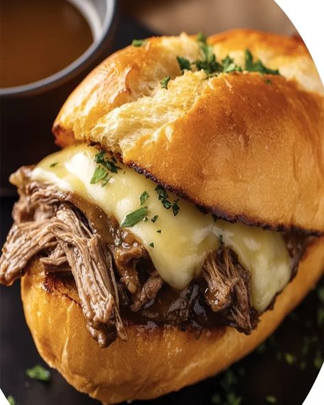 Slow Cooker French Dip Sandwich: Easy & Flavorful Recipe Easy Slow Cooker French Dip Sandwiches, Slow Cooker Beef Dip, Best French Dip Sandwich, Crockpot French Dip Sandwiches, Garlic Butter Rolls, Crock Pot French Dip Sandwiches, Crock Pot French Dip, Slow Cooker French Dip Sandwiches, Slow Cooker French Dip