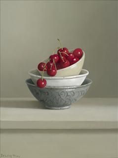 Still Life: Tony de Wolf Cherries Painting, Fruit Still Life, Classical Realism, Hyper Realistic Paintings, Realistic Oil Painting, Still Life Images, Still Life Flowers, Still Life Photos, Life Nature