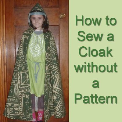 How to sew a hooded cloak or cape without having a pattern to follow How To Make A Cloak Diy, Full Circle Cape Pattern, Kids Cloak Pattern, Easy Cloak Pattern, Diy Cloak Pattern How To Make, Cape Sewing Pattern Free, How To Sew A Cape, Sew A Cape, Hooded Cloak Pattern