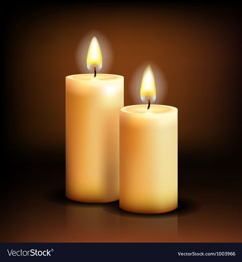 Candle Illustration, Realistic Candles, Candle In The Dark, Candles Dark, Yellow Candles, Church Candles, Round Candles, Aromatic Candles, Tea Candles