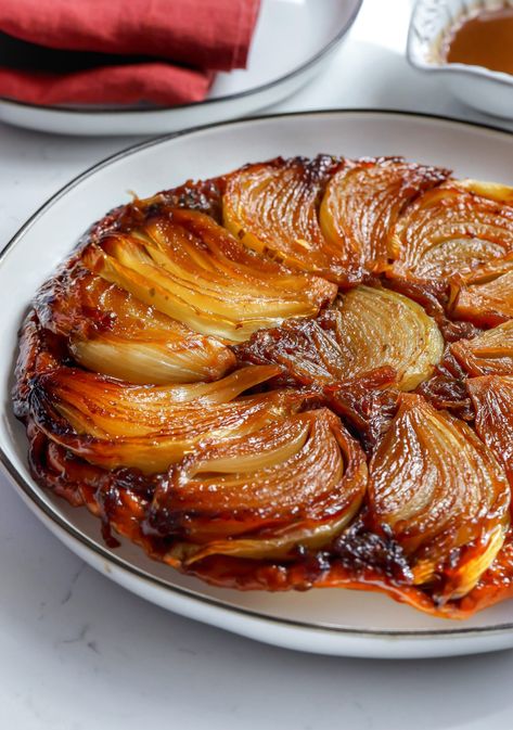 Onion Tarte Tatin, Smoked Salmon Potato, Onion Tarte, Salmon Capers, Dill Salmon, Potato Pizza, Onion Tart, Gold Potatoes, Salmon Potato