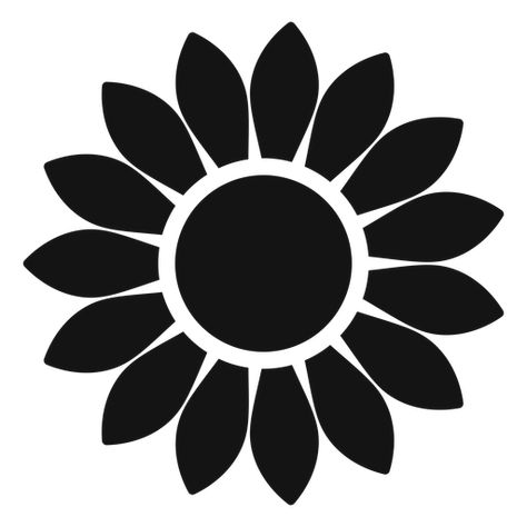 Sunflower Stencil, Sunflower Coloring Pages, Popular Svg, Sunflower Head, Png Black And White, Cricut Stencils, Sunflower Svg, Idee Cricut, Sunflower Png