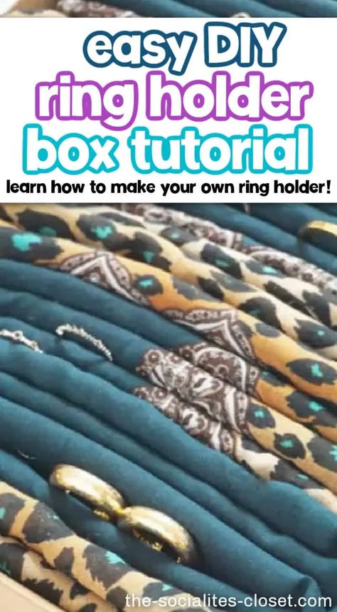 Ring Storage Ideas, Diy Ring Organizer, Diy Ring Storage, How To Make A Ring Holder, Homemade Ring Holder, Diy Ring Holder Display, Diy Ring Holder, Diy Rings Organizer, Jewlrey Organization Box Diy