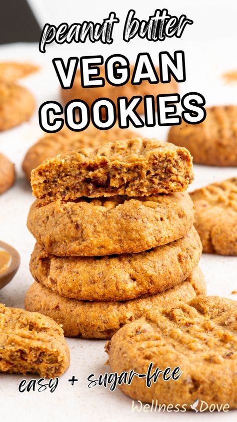 Easy and Quick Peanut Butter Cookies Patisserie Vegan, Vegan Peanut Butter Cookies, Classic Peanut Butter Cookies, Vegan Cookies Recipes, Desserts Vegan, Vegan Peanut Butter, Peanut Butter Cookie Recipe, Vegan Dessert, Food Heaven