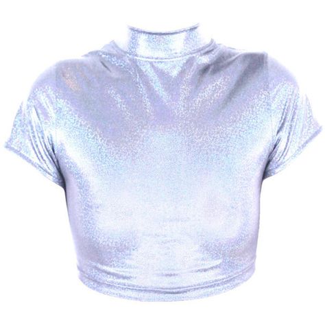 Holographic Shirt, Holographic Crop Top, Holographic Top, Crop Tops Shirts, Stretchy Crop Tops, Short Sleeve Crop Top, Rainbow High, Stretchy Tops, Crop Top And Shorts