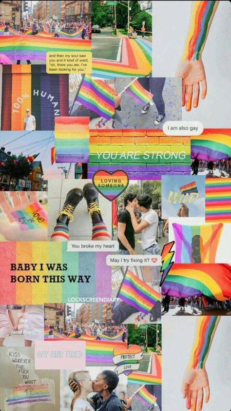 #LGBT #lgbt Lgbt Quotes, Gay Aesthetic, Lgbt Love, Mood Wallpaper, Lgbt Art, Rainbow Aesthetic, If You Love Someone, Rainbow Wallpaper, Strong Love