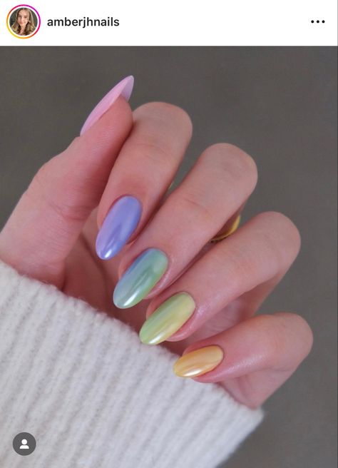 Ombre Chrome Nails, Pink Nail Art Designs, Milky Nails, Chrome Nails Designs, Cute Spring Nails, Pink Nail Art, Floral Nail Art, Metallic Nails, Spring Nail Art