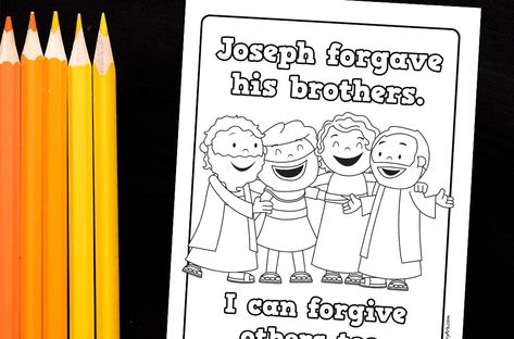 ‘Joseph Forgave His Brothers’ printable coloring sheet Joseph Gives Grain To His Brothers Craft, Joseph Bible Crafts Preschool, Joseph And Brothers Craft, Joseph And His Brothers Craft, Joseph Forgives His Brothers Craft, Joseph Forgives His Brothers Activity, Joseph Coloring Page, Joseph And His Brothers Coloring Page, Forgiveness Craft