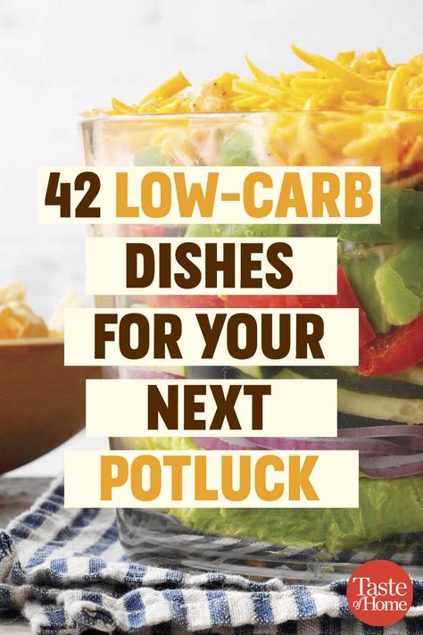 Keto Pot Luck, Low Carb Potluck, Healthy Potluck Recipes, Carb Side Dishes, Pot Luck Dishes Easy, Main Dish For Potluck, Healthy Potluck, Easy Potluck Recipes, Low Carb Side