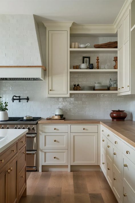 35 Stunning Kitchen Backsplash Ideas for White Cabinets You’ll Love - The Ivy Kitchen Blog White Cabinets Marble Countertops, White And Wood Cabinets, Backsplash Ideas For White Cabinets, Subway Tile Herringbone, Ivy Kitchen, Backsplash Kitchen White Cabinets, Backsplash With White Cabinets, Patterned Tile Backsplash, Wooden Countertops