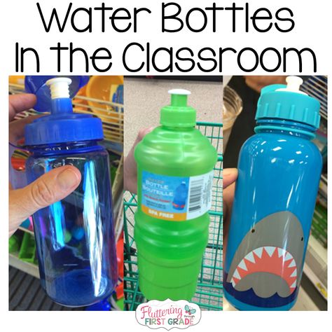 Water Bottles in the Classroom - Fluttering Through the Grades Student Water Bottles, Water Bottle Storage, Domino Effect, Keep Learning, Classroom Management Tips, Classroom Management Strategies, Student Behavior, Teaching First Grade, First Grade Classroom