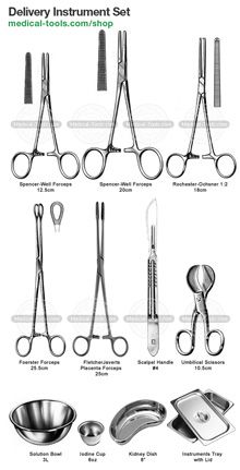 Delivery Instrument Set Surgical Instruments Names, Surgical Technologist Week, Surgical Technologist Student, Surg Tech, Surgical Technician, Surgical Suture, Medical Tools, Surgical Technologist, Surgical Nursing