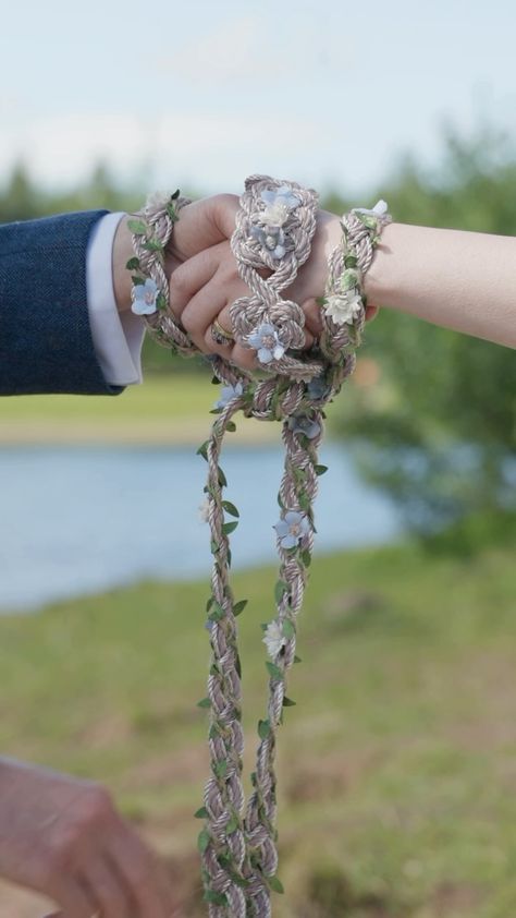 Ceotha | Handfasting Cords | Spotlight on one of the cords from our Autumn 2024 collection : Fae Garden - Mauve Dusk 💫Inspired by the fairy folk of the Celtic isles,... | Instagram Celtic Knot Tying Ceremony, Handfasting Ceremony Aesthetic, Fae Wedding, Fae Garden, Celtic Handfasting, Handfasting Ceremony, Wedding Cord, Handfasting Cords, Fairy Folk