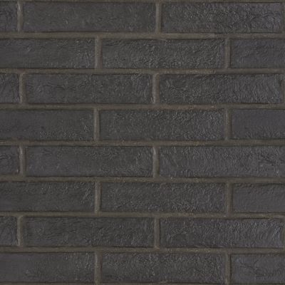 Industrial style brick effect porcelain stoneware New York | Ceramica Rondine Brick Effect Tiles, Brick Face, Statement Tiles, Brick Look Tile, Rectangle Tiles, Classic Tile, Brick Veneer, Black Brick, Porcelain Wall Tile