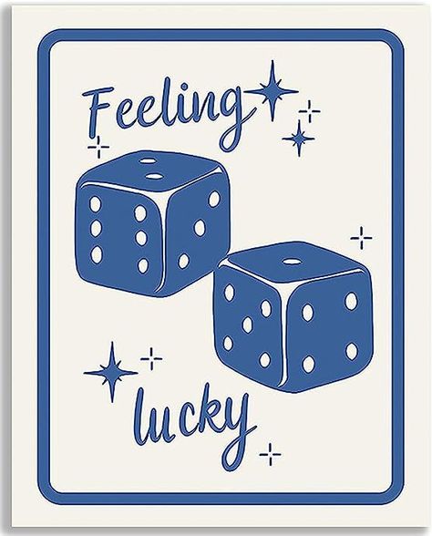 Prints For Room, Minimal Art Painting, Funky Wall Art, Dorm Posters, Feeling Lucky, Art Poster Prints, 8 Ball, Lucky You, Trendy Decor