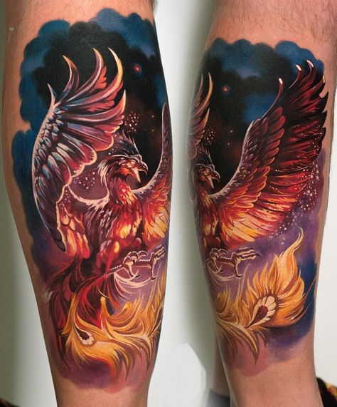 Phoenix Tattoos: Meanings, Tattoo Styles & Ideas Phoenix Tattoo Meaning, Feniks Tattoo, Phoenix Tattoo Men, Watercolor Phoenix Tattoo, Phoenix Tattoo Sleeve, Apollo Tattoo, Tato Phoenix, Japanese Phoenix Tattoo, Aphrodite Tattoo