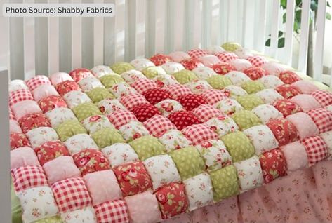 Puffy Quilt Tutorial, Puffy Quilt Pattern, Puff Quilts Ideas, Puff Quilts For Beginners, Bubble Quilts, Puff Quilt Pattern, Puff Quilts, Biscuit Quilt, Puff Quilt Tutorial