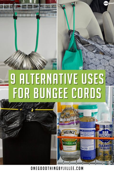 Bungee Cord Storage, Hack My Life, Pure Castile Soap, Diy Handyman, Helpful Hacks, Bungee Cords, Shoe Holders, Distilled White Vinegar, Bungee Cord