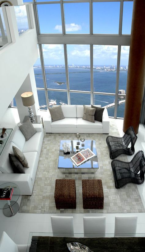 Trend Corp. Design + Build Construction   http://trenddesignbuild.com/ Space Rooms, Coastal Windows, Luxury House Interior Design, Coastal Living Rooms, Living Modern, Loft Living, Luxury Homes Interior, Floor To Ceiling Windows, A Living Room