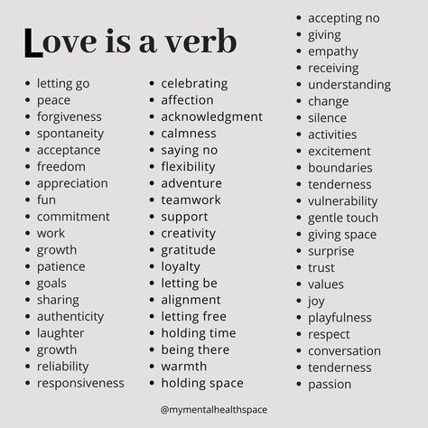 Love Is More Than Words, Love Is A Verb Quote, Boundaries Respect, Act Your Age, Love Is A Verb, Holding Space, Relationship Stuff, Love Is Not, Respect Others