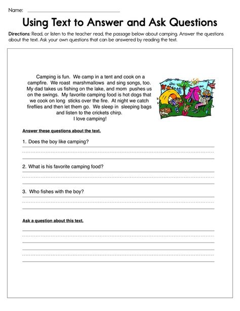 6th Grade Reading Comprehension Asking Questions Worksheet, Summarizing Nonfiction, Ask And Answer Questions, Science Clipart, Listening Activities, English Listening, Reading Comprehension Lessons, 6th Grade Reading, Kindergarten Skills