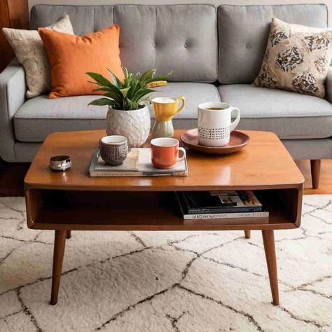 Mid Century Modern Wood Coffee Table You'll Love - Mid-Century Modern (MCM) 30s House, Midcentury Coffee Table, Mcm Coffee Table, Prancing Pony, Folding Coffee Table, Modern Wood Coffee Table, Mid Century Modern Wood, Mid Century Modern Coffee Table, Gold Coffee Table