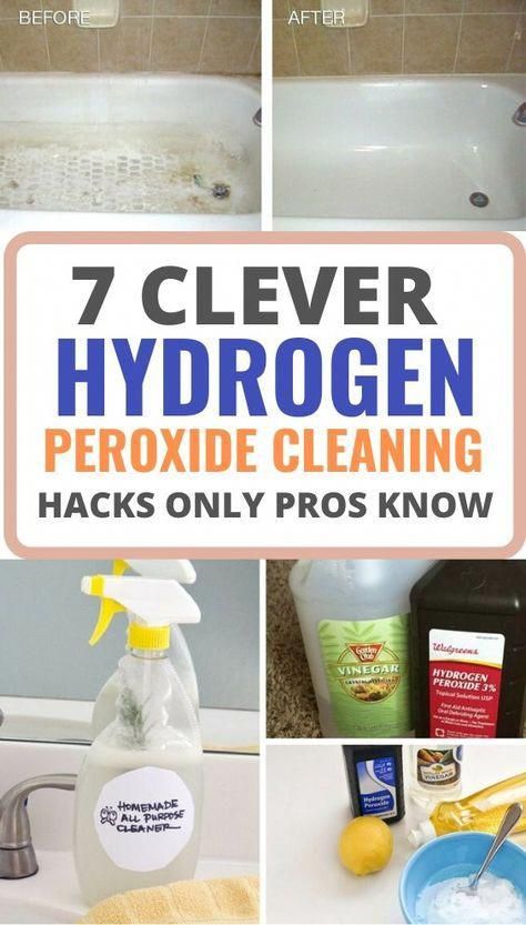 Peroxide For Cleaning, Clean With Hydrogen Peroxide, Diy Bathroom Cleaner Hydrogen Peroxide, Peroxide Cleaner Diy, Peroxide Cleaning Solution, Hydrogen Peroxide Cleaner Recipe, Peroxide Cleaner, Hydrogen Peroxide Cleaning, Vinegar Hacks