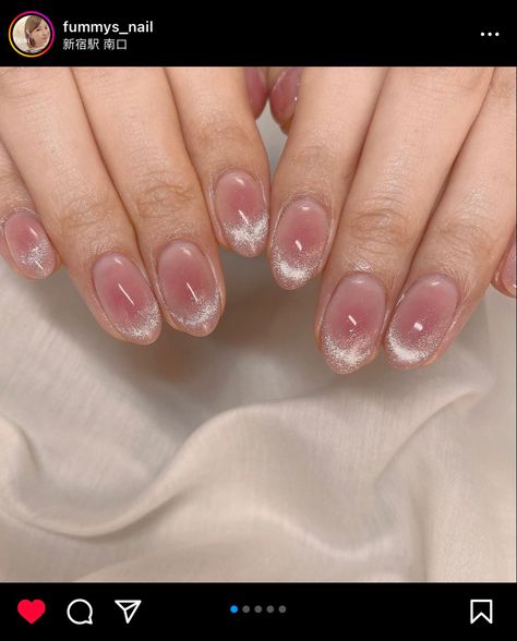 Korean Nails Almond Shape, Korean Wedding Nails, Insta Nails, Pearl Nail, Minimal Nails Art, Art Deco Nails, Hello Nails, Romantic Nails, Beauty Nails Design