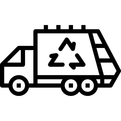 Garbage Truck Svg Free, Garbage Truck Drawing Easy, Garbage Truck Drawing, Trash Logo, Truck Drawing, Drawing Sunset, Painted Wood Letters, Truck Icon, Rubbish Truck