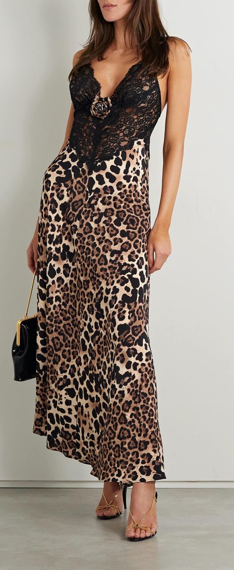 Imgur: The magic of the Internet Leopard Cocktail Dress, Satin Outfit, Camila Morrone, Animal Print Outfits, Shania Twain, Lace Silk, Silk Print Dress, Leopard Print Dress, Lace Maxi