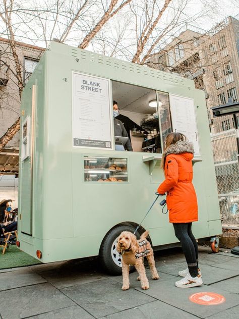 Coffee Cart Coffee Street Shop, Coffee Truck Aesthetic, Blank Street Coffee, Micro Cafe, Coffee Pop Up, Street Coffee Shop, Cafe Street, Coffee Catering, Blank Street