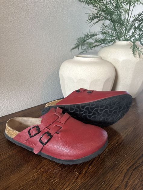 Birkenstock Birkis Camden Women 39 US W8 Narrow Red Birko Flor Slip On Mule Clog | eBay Slip On Mules, Mule Clogs, Mule, New Outfits, Birkenstock, Clogs, Slip On, Red