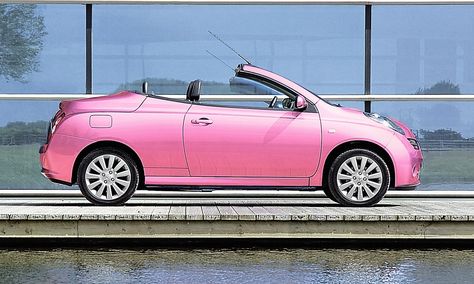 Pink Nissan Micra convertible Pink Nissan, Pink Vehicles, Cars Nissan, Pink Cars, Nissan Micra, Van Living, Pink Car, Pink Vibes, Everything Pink