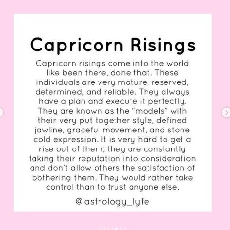 Rising In Capricorn, Leo Sun Capricorn Rising, Capricorn Rising Appearance, Capricorn Rising Makeup, Annabelle Aesthetic, Capricorn Rising Aesthetic, Capricorn Placements, Rising Capricorn, Aries Sun Scorpio Moon