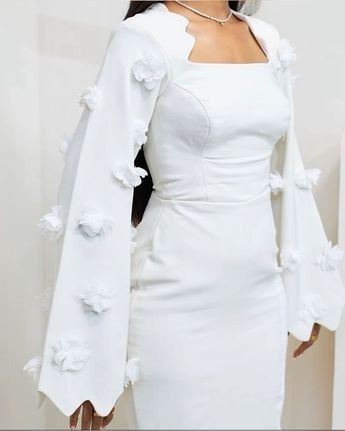 White Church Dresses For Women, Elegant White Dress Classy Chic, White Gowns Elegant Classy, Classy Style Outfits, Ankara Dress Designs, Elegant Fashion Outfits, Classy Short Dresses, Modest Dresses Fashion, Classy Gowns