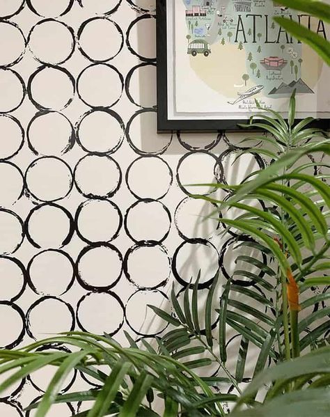 Chalkboard Wall Diy, Faux Concrete Wall, Easy Wallpaper, Wall Painting Ideas, Watercolor Mural, Entryway Makeover, Herringbone Wall, Wallpaper Paint, Herringbone Wallpaper