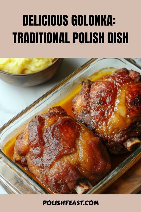 This traditional Polish Pork Hock recipe, or Golonka is a comforting and hearty meal perfect for special occasions or family dinners. Pork Kidney Recipes, Authentic Polish Recipes, Polish Recipes Authentic, Russian Recipes Traditional, Easy Polish Recipes, Polish Food Traditional, Polish Soup, Polish Food Recipes, Easy German Recipes